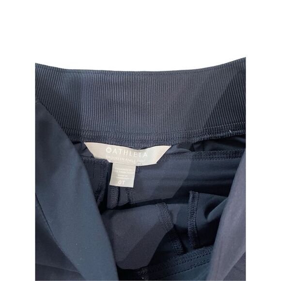 Athleta Brooklyn Ankle Pant Womens Navy Blue Pull On Stretch Size 0 Tall - Picture 2 of 3